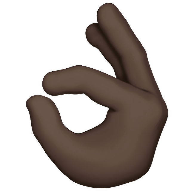 Ok Hand: Dark Skin Tone