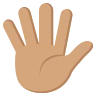 Hand With Fingers Splayed: Medium Skin Tone Emoji 🖐🏽 image - EmojiTwo style