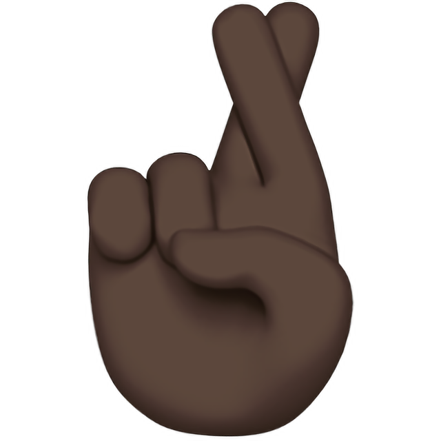Crossed Fingers: Dark Skin Tone
