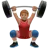 Man Lifting Weights: Medium Skin Tone