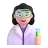 Woman Scientist: Light Skin Tone Emoji 👩🏻‍🔬 image - Microsoft 3D Fluent style