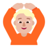Person Gesturing Ok: Medium-Light Skin Tone Emoji 🙆🏼 image - Microsoft Classic 2D style