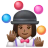 Woman Juggling: Medium-Dark Skin Tone Emoji 🤹🏾‍♀️ image - Samsung style