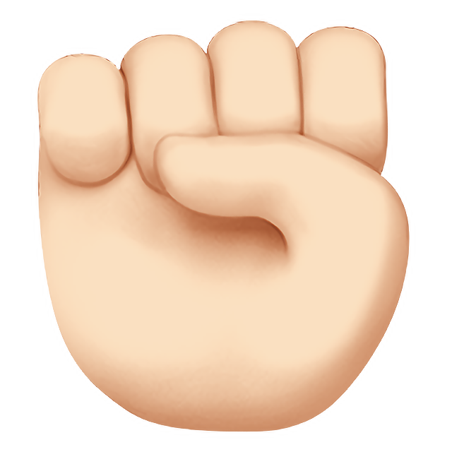 Raised Fist: Light Skin Tone