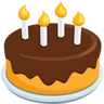 Emoji Torta di compleanno 🎂 image - Facebook Messenger (2016) style