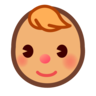 Baby: Medium Skin Tone Emoji 👶🏽 image - Emojidex style