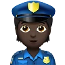 Police Officer: Dark Skin Tone Emoji 👮🏿 image - Apple style