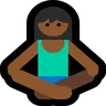 Person In Lotus Position: Medium-Dark Skin Tone Emoji 🧘🏾 image - Microsoft Windows 10 Segoe UI Emoji style