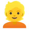 Emoji Persona con i capelli biondi 👱 image - Google Noto Color style