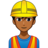 Man Construction Worker: Medium-Dark Skin Tone