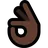 Ok Hand: Dark Skin Tone