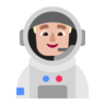 Man Astronaut: Medium-Light Skin Tone Emoji 👨🏼‍🚀 image - Microsoft Classic 2D style