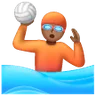 Person Playing Water Polo: Medium-Dark Skin Tone Emoji 🤽🏾 image - Samsung style
