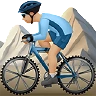 Man Mountain Biking: Medium-Light Skin Tone Emoji 🚵🏼‍♂️ image - Apple style