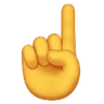 Wskaźnik wskazujący do góry Emoji ☝ image - Huawei Harmony OS style