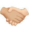 Handshake: Medium-Light Skin Tone, Light Skin Tone Emoji 🫱🏼‍🫲🏻 image - Apple style