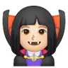 Woman Vampire: Light Skin Tone Emoji 🧛🏻‍♀️ image - Samsung style