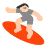 Person Surfing: Light Skin Tone Emoji 🏄🏻 image - Tossface style