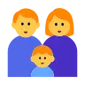 Family: Man, Woman, Boy Emoji 👨‍👩‍👦 image - Tossface style