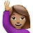 Woman Raising Hand: Medium Skin Tone