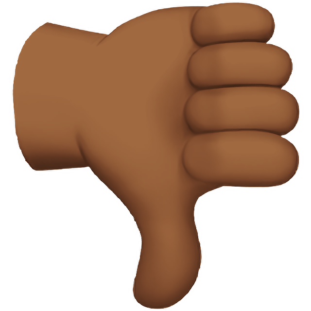 Thumbs Down: Medium-Dark Skin Tone