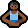 Man In Lotus Position: Medium-Dark Skin Tone Emoji 🧘🏾‍♂️ image - Microsoft Windows 10 Segoe UI Emoji style