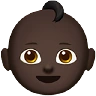 Baby: Dark Skin Tone Emoji 👶🏿 image - Apple style