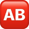 Ab Button (Blood Type) Emoji 🆎 image - Apple style