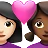 Couple With Heart: Woman, Woman, Light Skin Tone, Medium-Dark Skin Tone