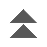 Schwarzes nach oben zeigendes doppeltes Dreieck Emoji ⏫ image - Docomo style