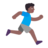 Man Running Facing Right: Medium-Dark Skin Tone