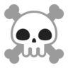 Emoji Halálfej ☠ image - Microsoft Classic 2D style