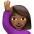 Woman Raising Hand: Medium-Dark Skin Tone