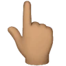 Backhand Index Pointing Up: Medium Skin Tone Emoji 👆🏽 image - Huawei Harmony OS style