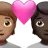 Couple With Heart: Person, Person, Medium Skin Tone, Dark Skin Tone