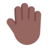 Raised Back Of Hand: Medium-Dark Skin Tone Emoji 🤚🏾 image - Microsoft Classic 2D style