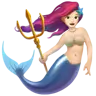 Mermaid: Light Skin Tone Emoji 🧜🏻‍♀️ image - Apple style