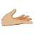 Palm Up Hand: Medium-Light Skin Tone