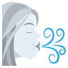 Visage soufflant Emoji 🌬 image - EmojiTwo style