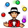 Person Juggling: Medium Skin Tone Emoji 🤹🏽 image - Emojidex style