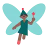 Fairy: Medium-Dark Skin Tone Emoji 🧚🏾 image - Tossface style