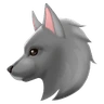 ウルフフェイス Emoji 🐺 image - Huawei Harmony OS style