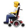 Person In Motorized Wheelchair Emoji 🧑‍🦼 image - Apple style