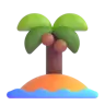 Desert Island Emoji 🏝 image - Microsoft 3D Fluent style