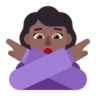 Woman Gesturing No: Medium-Dark Skin Tone Emoji 🙅🏾‍♀️ image - Microsoft Classic 2D style