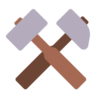 Marteau et pioche Emoji ⚒ image - Microsoft Classic 2D style
