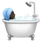 Person Taking Bath: Dark Skin Tone