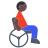 Man In Manual Wheelchair: Dark Skin Tone