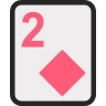 Carte à jouer deux de carreau 🃂 image - EmojiTwo style