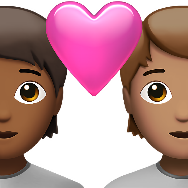 Couple With Heart: Person, Person, Medium-Dark Skin Tone, Medium Skin Tone